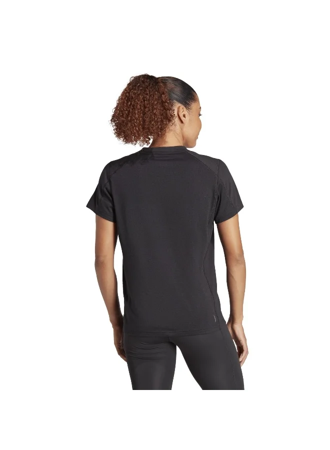 Adidas We Logo T Black Training T-Shirts For Women XS