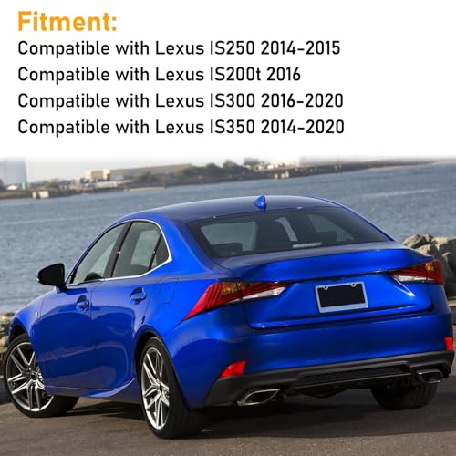 Abodvu Rear Bumper Reflector Compatible with Lexus IS250 2014-2015 IS350 2014-2016,Left Driver & Right Passenger Side Red Marker Trim for 8192053051 8192053050,Back Reflector Light W/O Bulb,1 Pair - Image 2