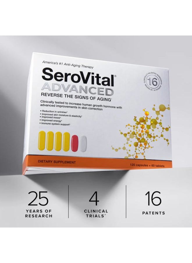serovital - Advanced for Women - Anti-Aging Supplement for Women - HGH Supplements for Women - Skin Benefits, Energy, and Sleep - 30 Servings - Image 1