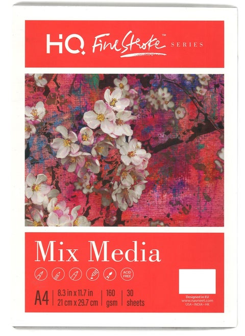 A4 Size Mix Media Sketch Pad 30 Sheets 160gsm Thickness