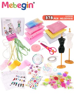MEBEGIN 378 Pcs Fashion Designer Kits, DIY Arts Crafts Sewing Kit with 2 Reusable Mannequins and Accessories, Doll Clothes Craft Kits, Safe Creative Play for Girls, Imaginative Game, Suitable for All Levels of Inexperienced Skills, Fun Gift for Creative Girls  - Image 2