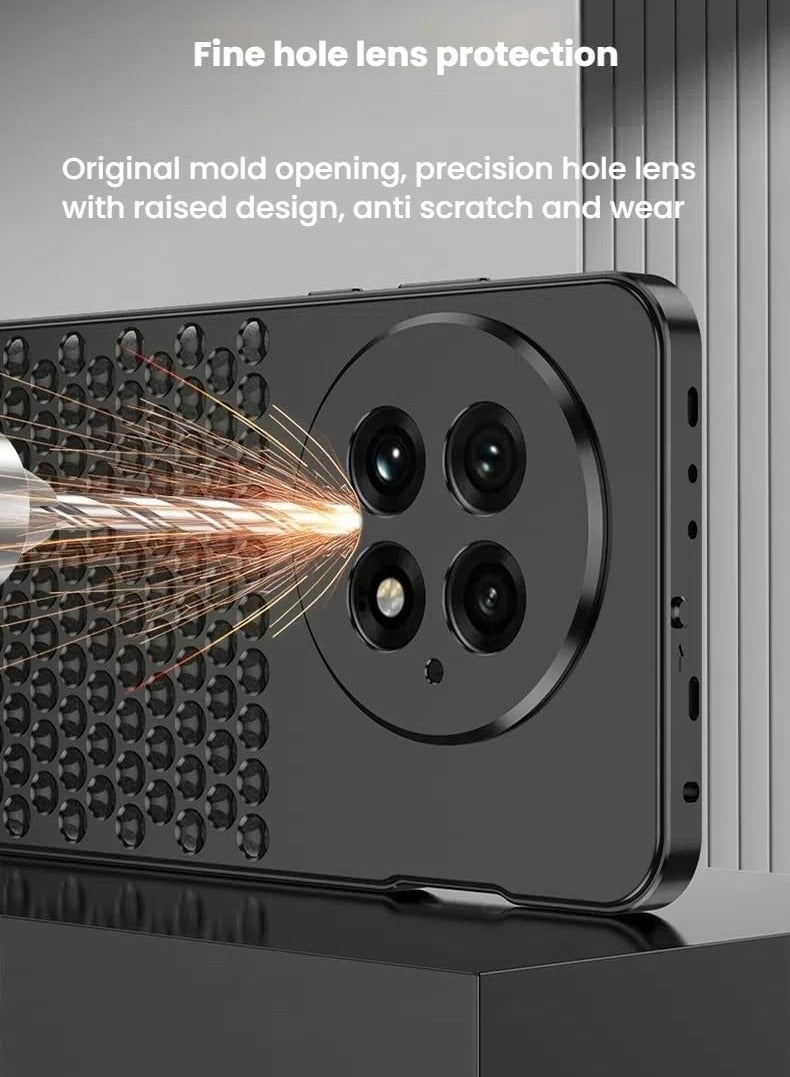 عام غطاء معدني متوافق مع هاتف OnePlus 13R - تصميم أنيق مع حماية متقدمة للعدسة وتبريد فعال - Image 4