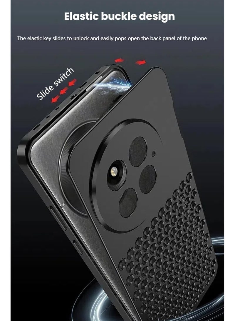 عام غطاء معدني متوافق مع هاتف OnePlus 13R - تصميم أنيق مع حماية متقدمة للعدسة وتبريد فعال - Image 3