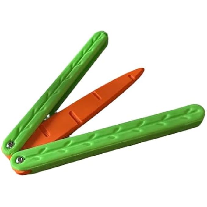 Denash 3D Printed Carrot Knife, Foldable Cute Stress Relief Toy Portable High Safety Plastic Knife for Family Game Party Fathers Husbands Boyfriends - Image 5