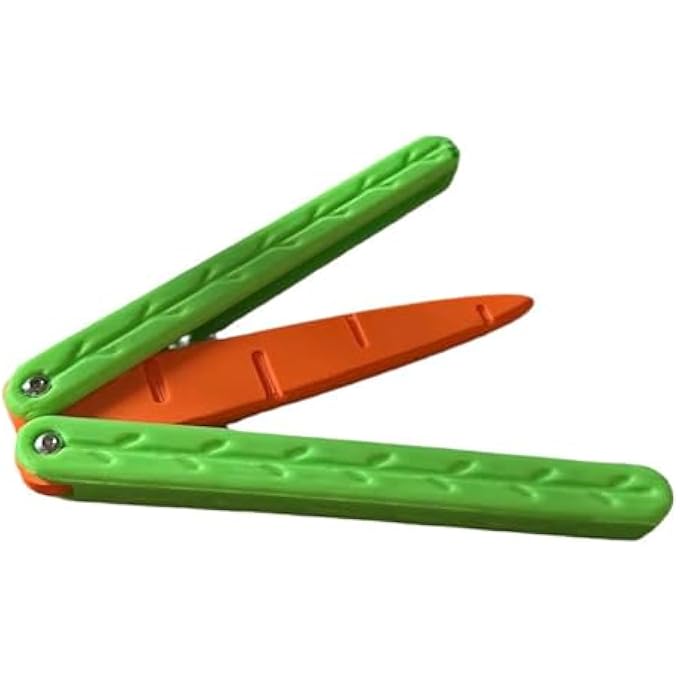 Denash 3D Printed Carrot Knife, Foldable Cute Stress Relief Toy Portable High Safety Plastic Knife for Family Game Party Fathers Husbands Boyfriends - Image 4
