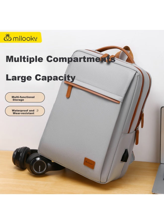 Milooky Laptop Backpack Uni Business Travel Large Capacity School Bag 15.6/16 Inch Notebook Bag - Image 2