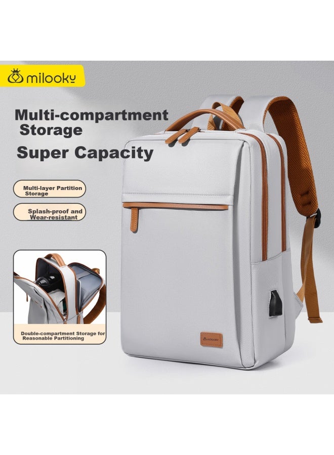 Milooky Laptop Backpack Uni Business Travel Large Capacity School Bag 15.6/16 Inch Notebook Bag - Image 1