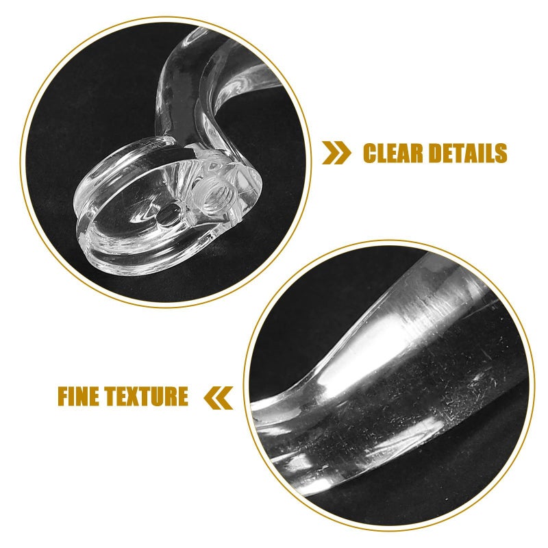6 مقابض خزانة بلاستيكية كريستالية لأبواب وأدراج الأثاث المنزلي - Image 4