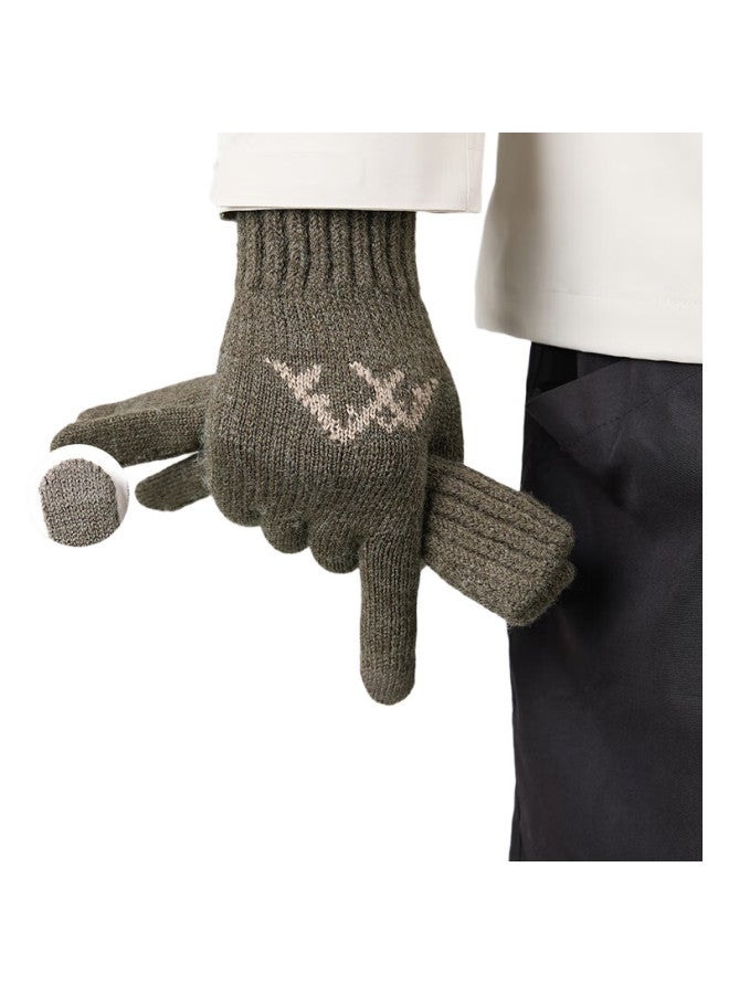 Mission Uv Wool Thermal Gloves For Men, Autumn And Winter Thick Knitted Gloves, Winter Cycling Anti-Cold Touchscreen Gloves - Image 2