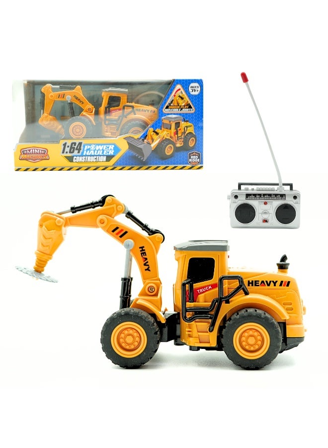 Mini Machines حفار دوار قابل للتحريك - رافعة الطاقة عن بُعد | مقياس 1:64 | 4 قنوات | العمر 3 سنوات وما فوق - Image 1