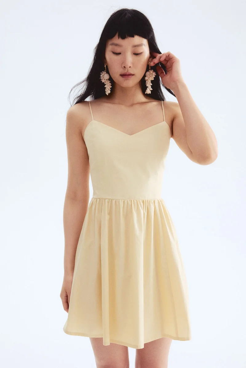 H&M Flared-skirt cotton dress