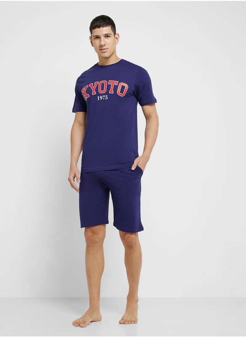Robert Wood Nightwear Top & Shorts Sets