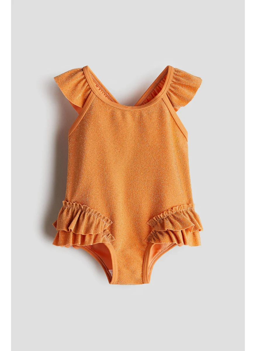 H&M Flounce-Trimmed Swimsuit