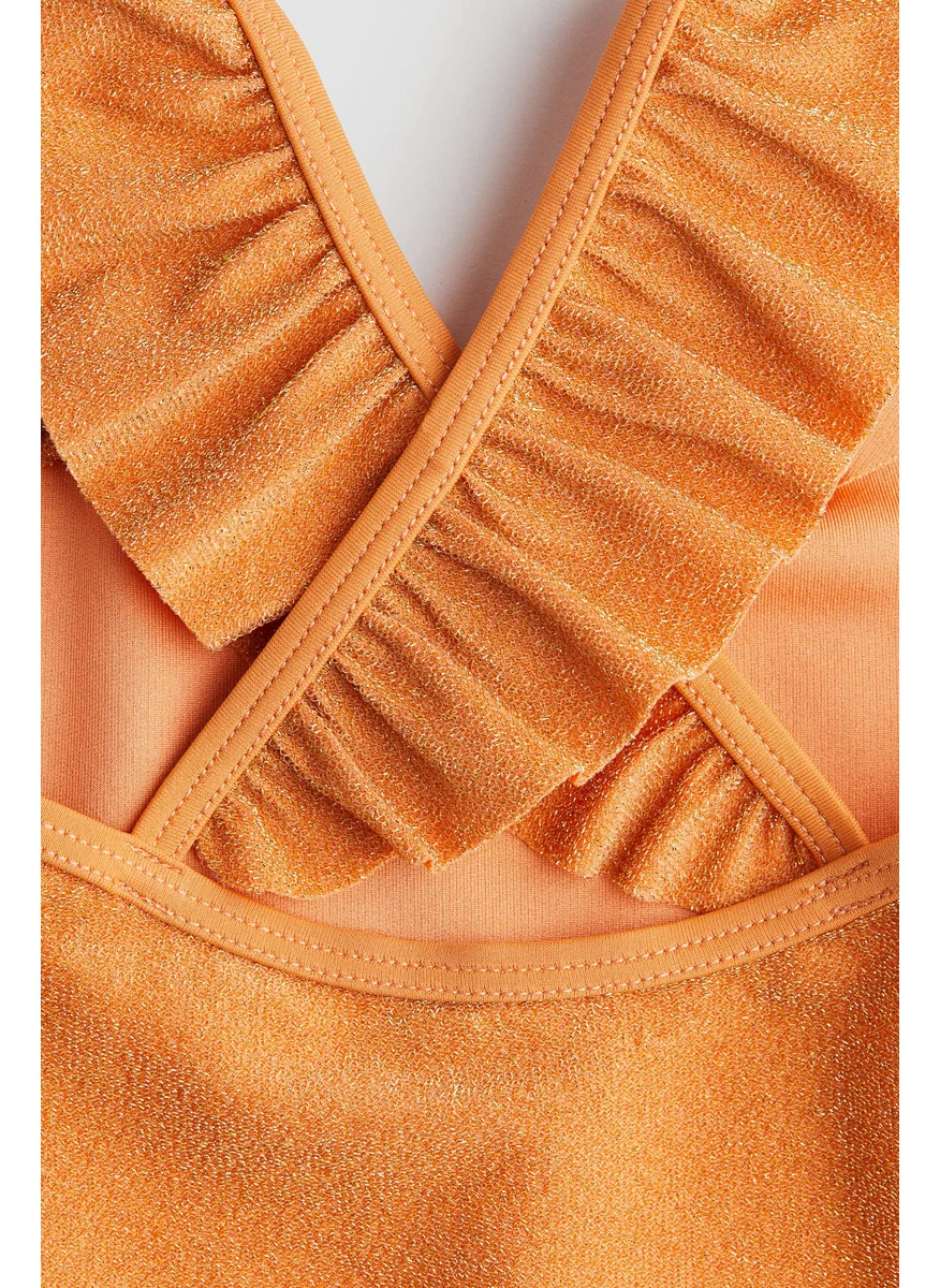 H&M Flounce-Trimmed Swimsuit