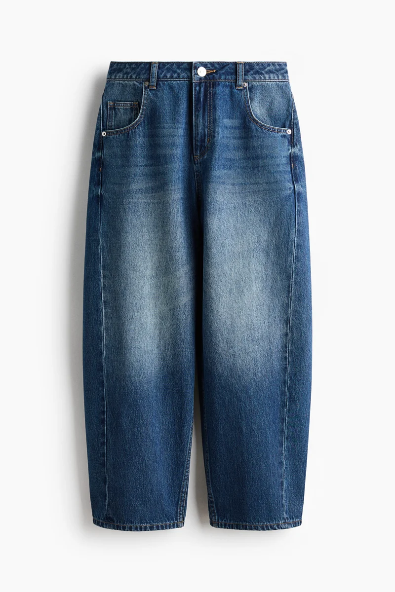 H&M  Barrel High Waist Ankle Jeans for Women | Best Price UAE