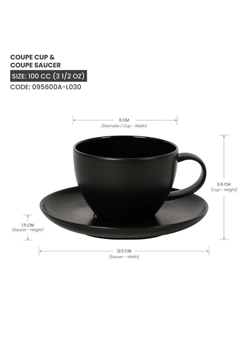 Top Pick Black Sand Coupe Cup 100Cc (3 1/2Oz)