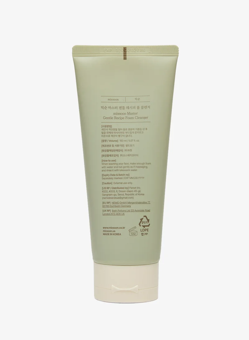 Mixsoon  Master Gentle Recipe Foam Cleanser 150ml  | Best Price UAE