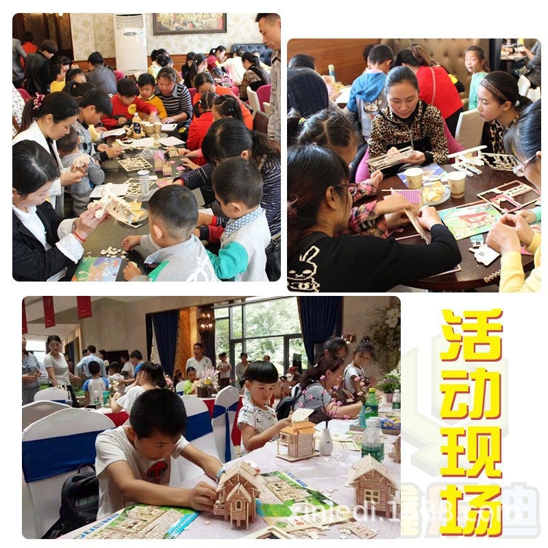 Wooden Simulation Antique Architecture Drunken Pavilion Model Adult Manual Intelligence Diy Assembled Three-Dimensional Jigsaw Puzzle Toy - Image 5