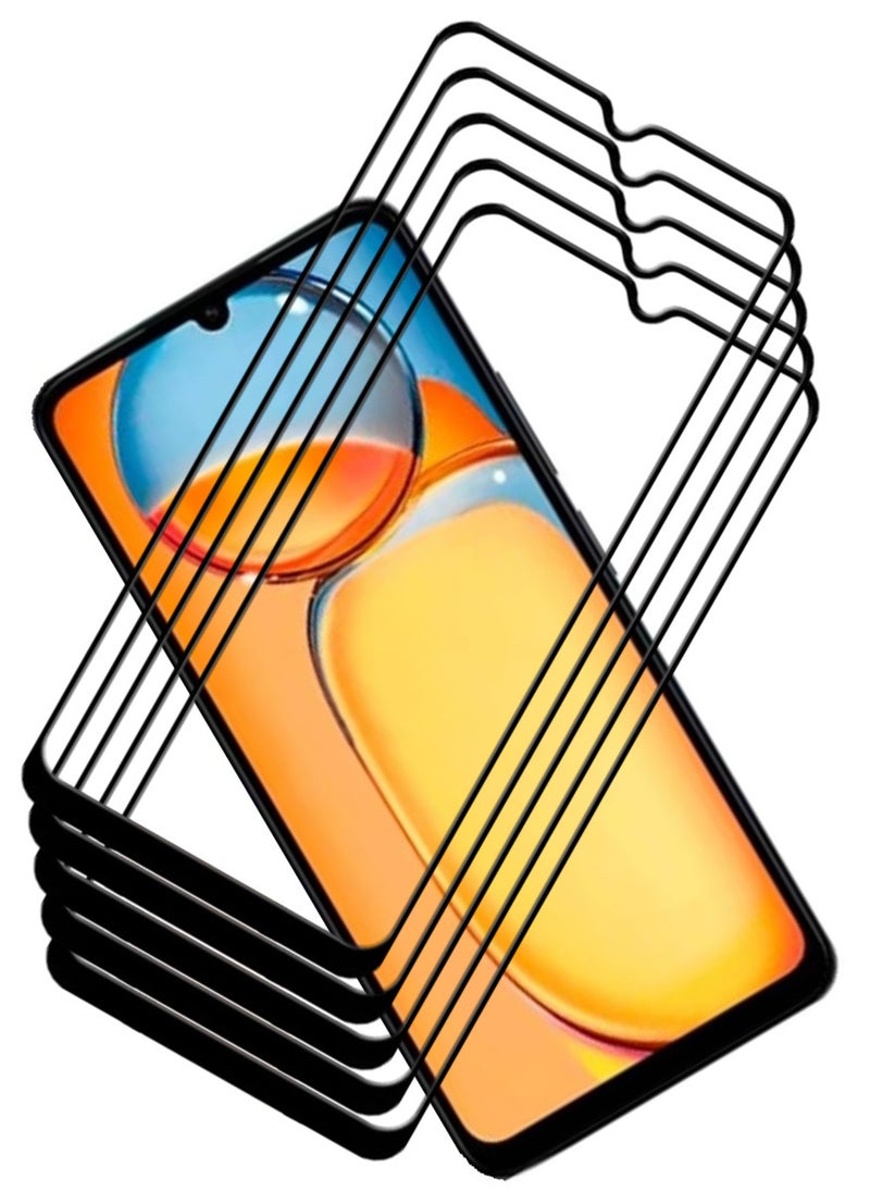 ACLIX 5 Pieces Antistatic ESD Dustproof Premium Quality High Definition Tempered Glass Screen Protector Designed For Xiaomi Redmi 13C - Image 1