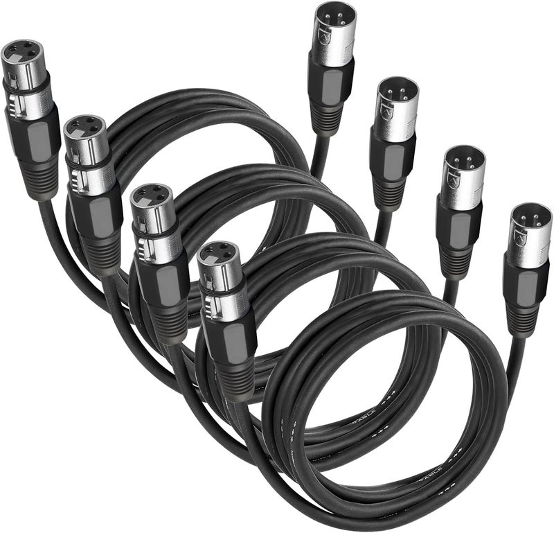 MADOWL 4 Pack 3 Pin XLR Cable Connectors - Cannon XLR DMX Female Male Adapter, Panel Mount, Microphone Cable Connector for Stage Light DMX Signal Wire - Image 4