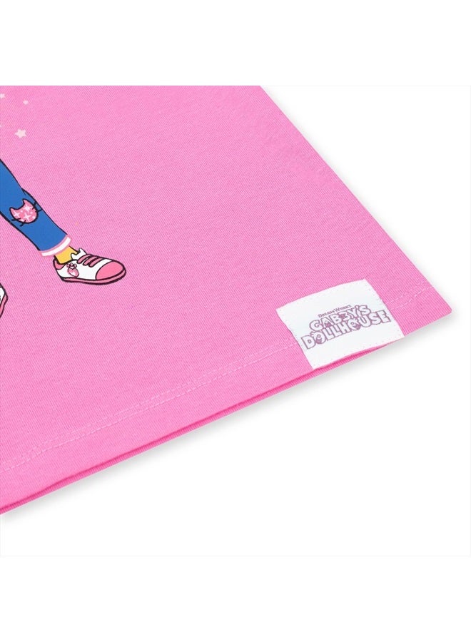 DreamWorks Gabby's Dollhouse T-Shirt Girls Gabbys Mercat Tee Short Sleeve Pink 7 - Image 3