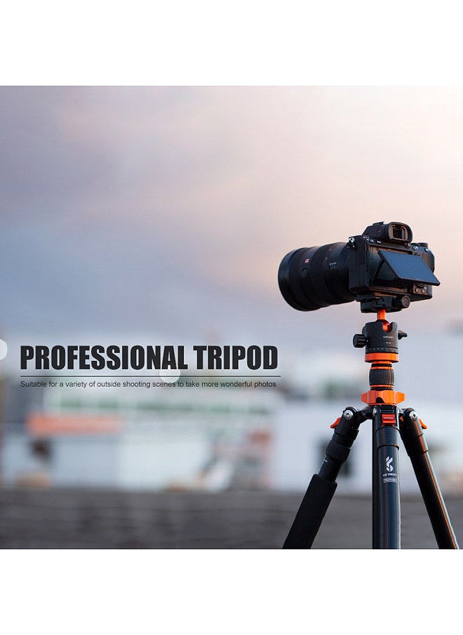 K&F Concept - K&F CONCEPT  67.7in Foldable Tripod Camera Stand with Ball Head 10kg/22lbs Load Capacity Aluminum Alloy Portable Tripod Stand Detachable Lightweight Tripod for Various Cameras - Image 1