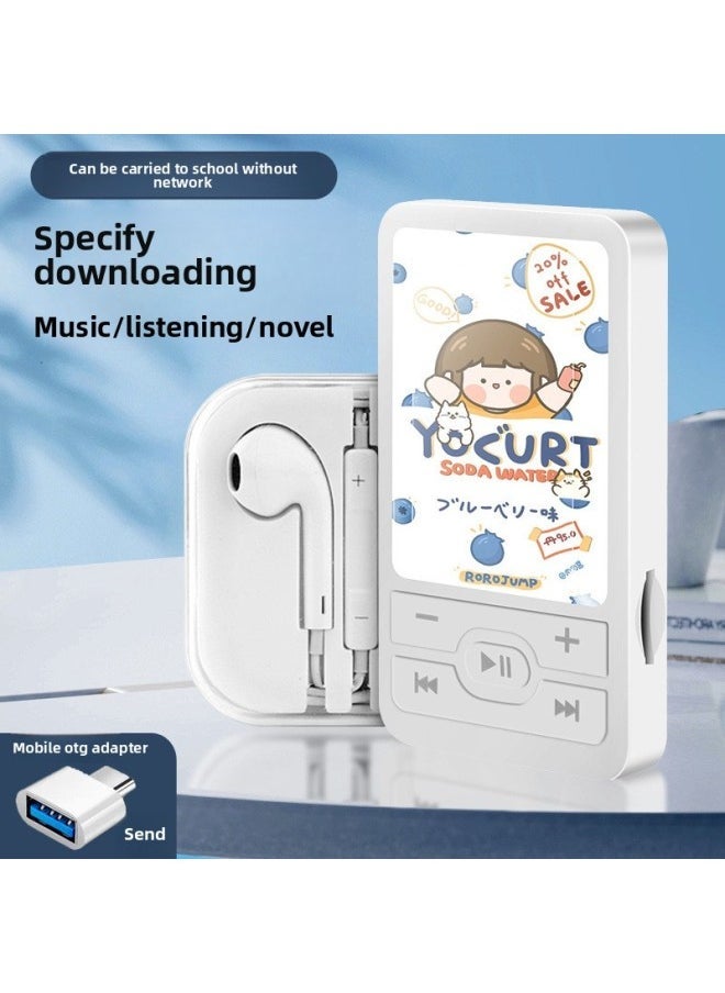Students Special Listening Artifact Mp3 Walkman High School Students Boys And Girls Mini Portable Sports Music Player-Body Color:A1 Cole Duck-Memory Capacity:No External Noise 128 Can Save 20,000 Songs + 4-piece Set  - Image 2