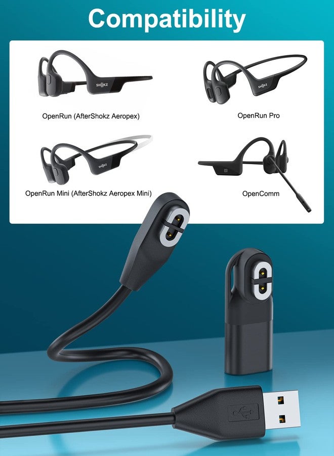 seynli USB C Adapter & Charging Cable for Aftershokz Headphones, Compatible with Shokz Aeropex, Open Run, OpenRun Pro, OpenRun mini, OpenComm 2/UC, for Aftershokz Charging Cable, 4-Pack - Image 2