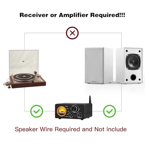 Elimavi Passive Bookshelf Speakers for Home Theater Surround Sound, Satellite Stereo Speakers with Classic Wood Grain for Record Player/Computer/TV, Wall Mountable, Cable Included, White - Image 2