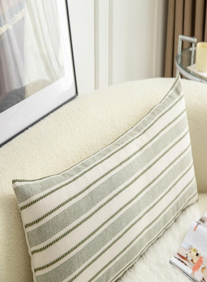 Cethom Decorative Boho Lumbar Pillow Covers, Modern Farmhouse Couch Pillowcase, 14 x 36 Long Accent Body Throw Pillow Covers, Sofa Bed Living Room Decor Cushion Case, Olive Green, Pack of 1 - Image 3