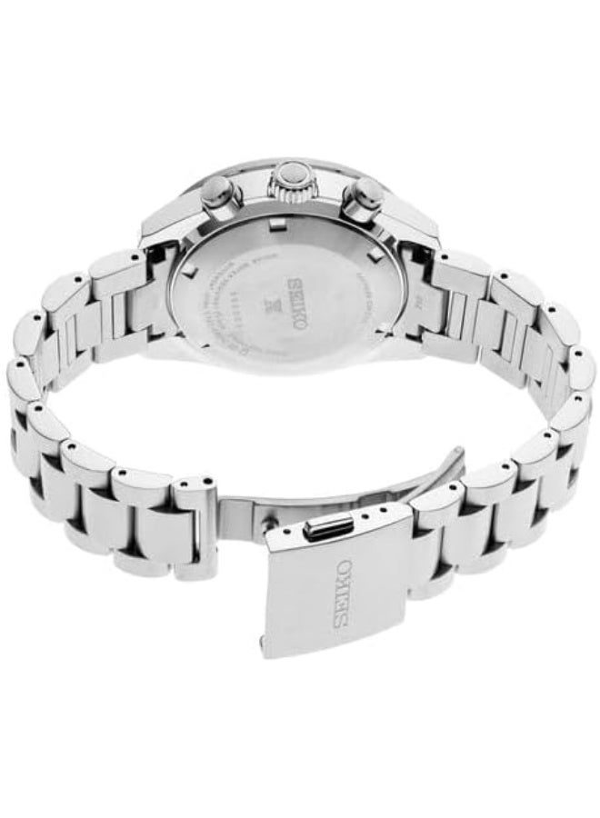 Seiko سايكو SSC931 ساعة كرونوغراف أنالوج للرجال - قرص أزرق مع حزام من الفولاذ المقاوم للصدأ بلون فضي - مقاومة للماء حتى عمق 100 متر - Image 4