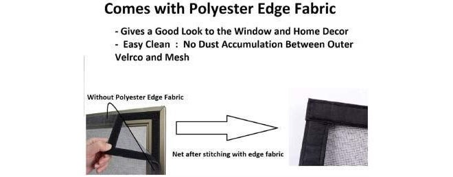 DM DASII MAT شبكة DM Dasii من الألياف الزجاجية للناموس للنوافذ والأبواب - تركيب سهل بنفسك، شاشة حشرات متينة، مخيطة مسبقًا بشريط لاصق، شبكة مضادة للناموس (4 * 6 قدم - رمادي) - Image 4