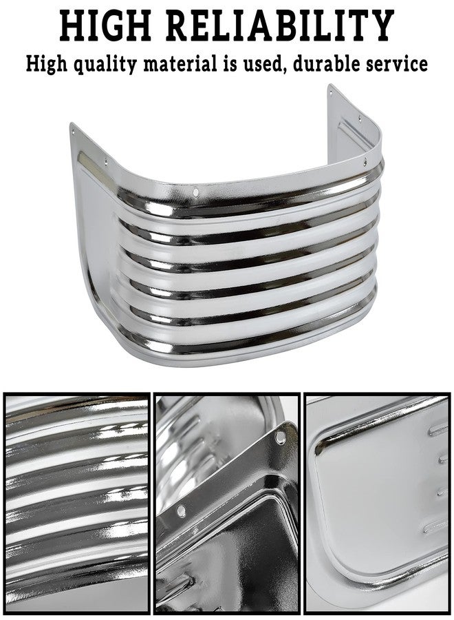 VEISUTOR Front Fender Skirt Trim for Harley Davison, Chrome Steel Front Ribbed Decorative Protector Trim Accent for Electra Glide Road King Tri Glide Ultra Classic Limited Low 2014-2024 Accessories - Image 4