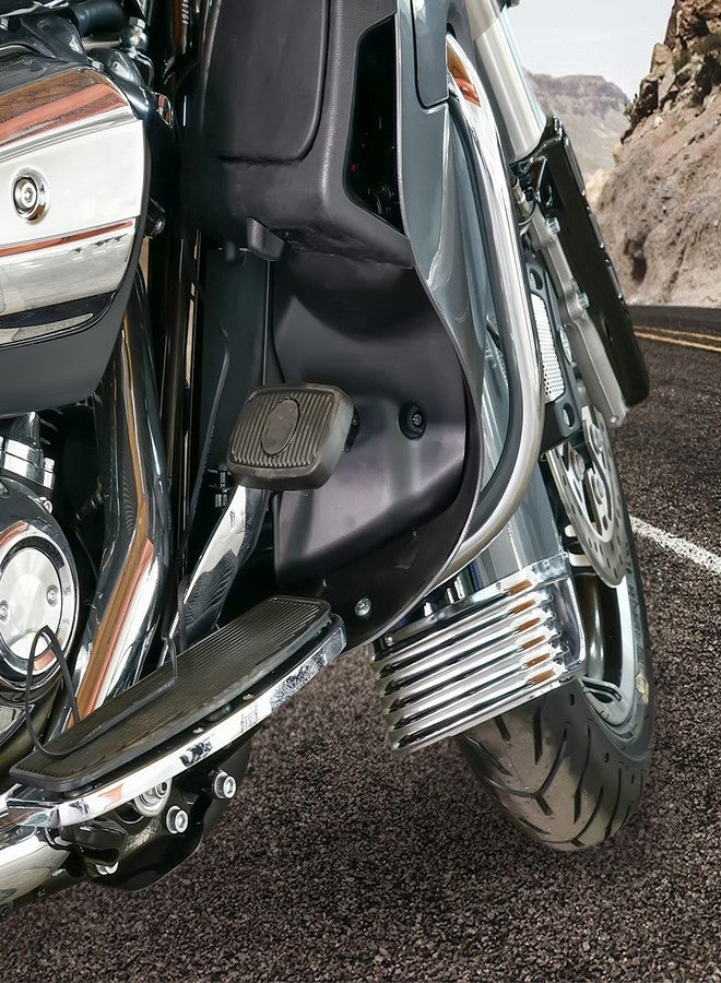 VEISUTOR Front Fender Skirt Trim for Harley Davison, Chrome Steel Front Ribbed Decorative Protector Trim Accent for Electra Glide Road King Tri Glide Ultra Classic Limited Low 2014-2024 Accessories - Image 3