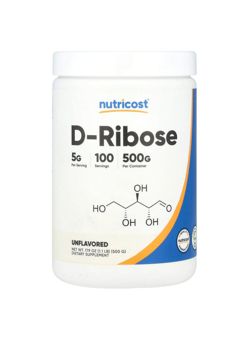 Nutricost D-Ribose, Unflavored, 17.9 oz (500 g)