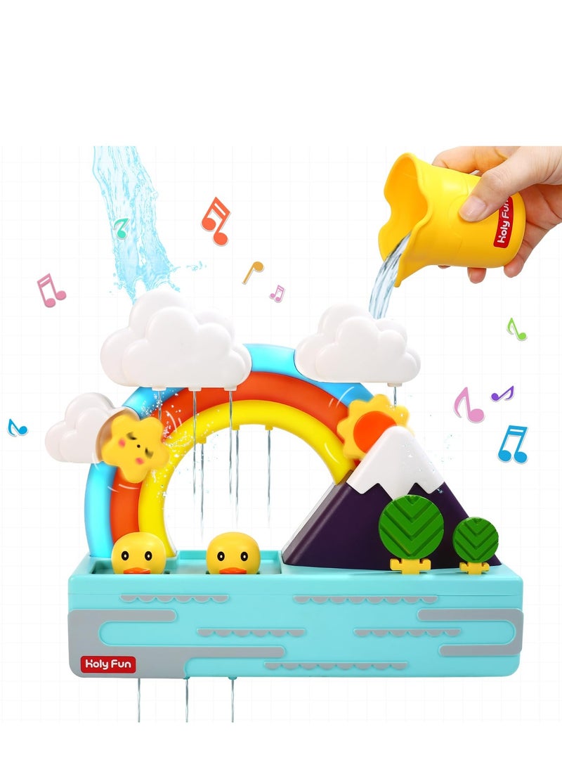 SOLARAE Bath Toys for Toddlers Wall Bathtub Toy Slide for Kids 3 4 5 6 Years, Bath Toys for Kids Ages 4-8, DIY Slide Bath Toys with Wind-Up Duck, Shower Water Track Toys Gifts for Boys Girls - Image 5