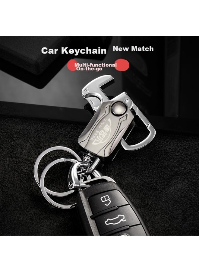 Dipple Dipuer Car Key Chain, Men's Waist Pendant, Metal Key Ring, Creative Multifunctional Bottle Opener, Fidget Spinner - Image 2