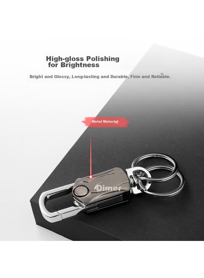 Dipple Dipuer Car Key Chain, Men's Waist Pendant, Metal Key Ring, Creative Multifunctional Bottle Opener, Fidget Spinner - Image 3