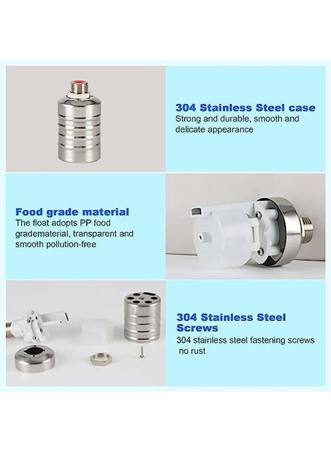 Qivine 1 2 Inch 304 Stainless Steel Float Valve Automatic Water Level Control for Tank Pool - Image 4