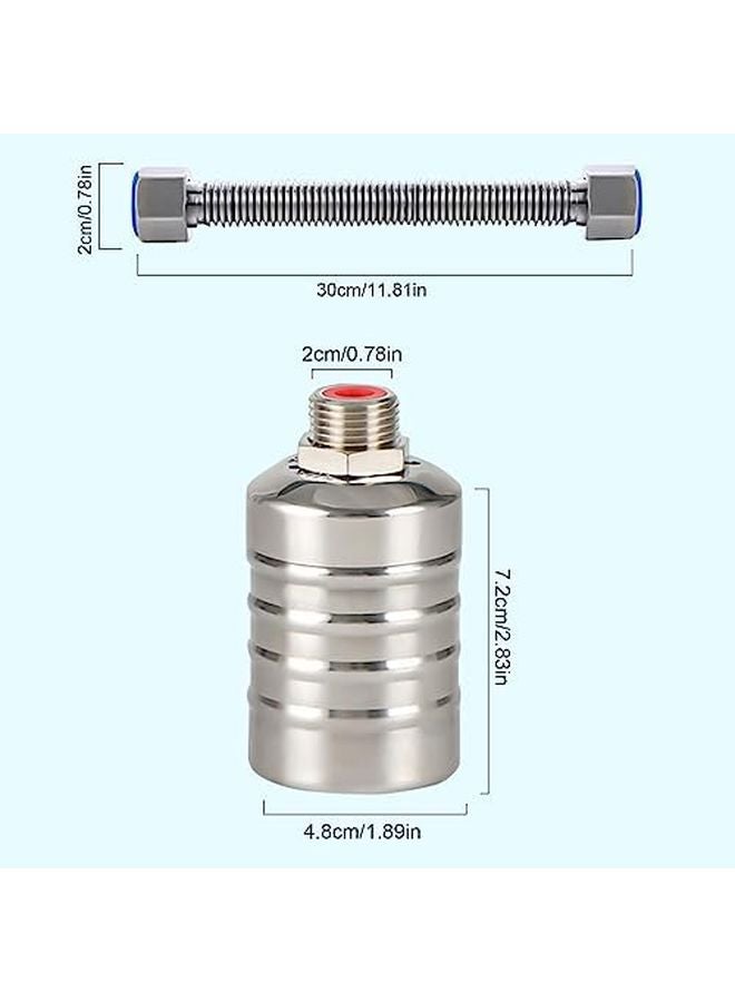 Qivine 1 2 Inch 304 Stainless Steel Float Valve Automatic Water Level Control for Tank Pool - Image 3