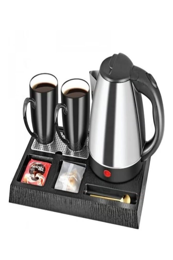 NEEHOON Luxury Hotel Kettle Set 1350W 1.2L With 2 Cups - Image 1