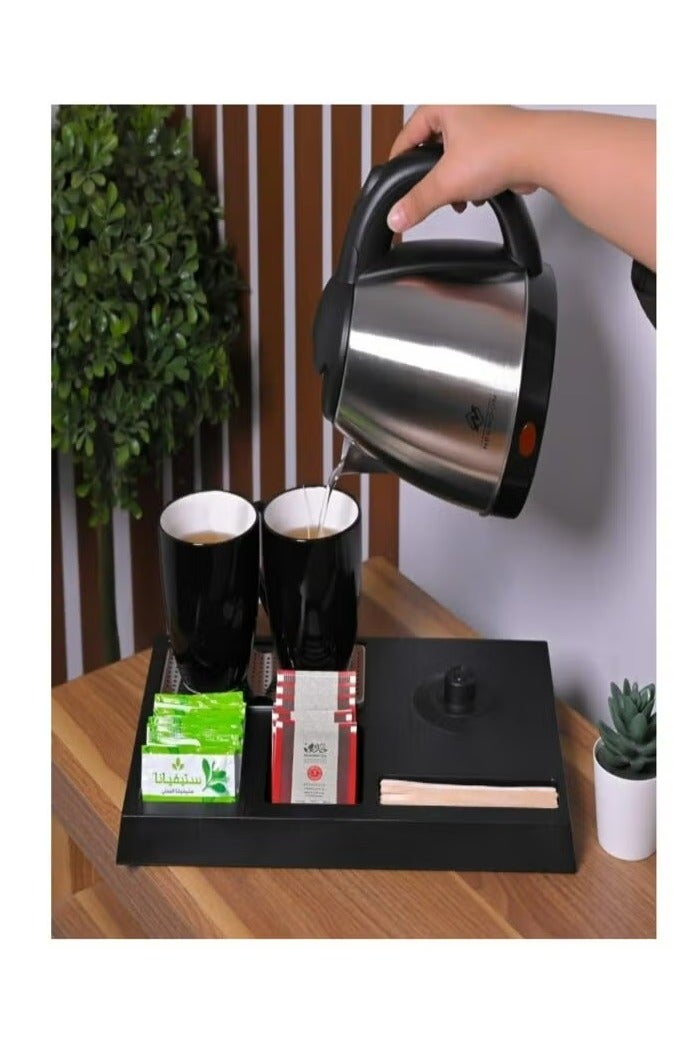 NEEHOON Luxury Hotel Kettle Set 1350W 1.2L With 2 Cups - Image 2