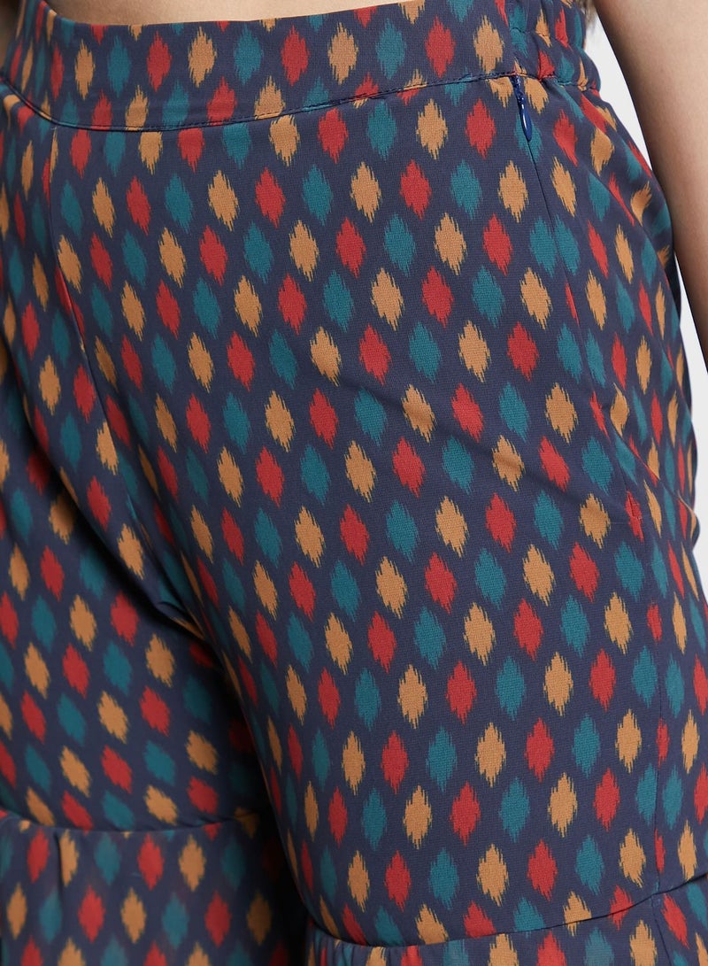indya Printed Layered Sharara Pants  - Image 4