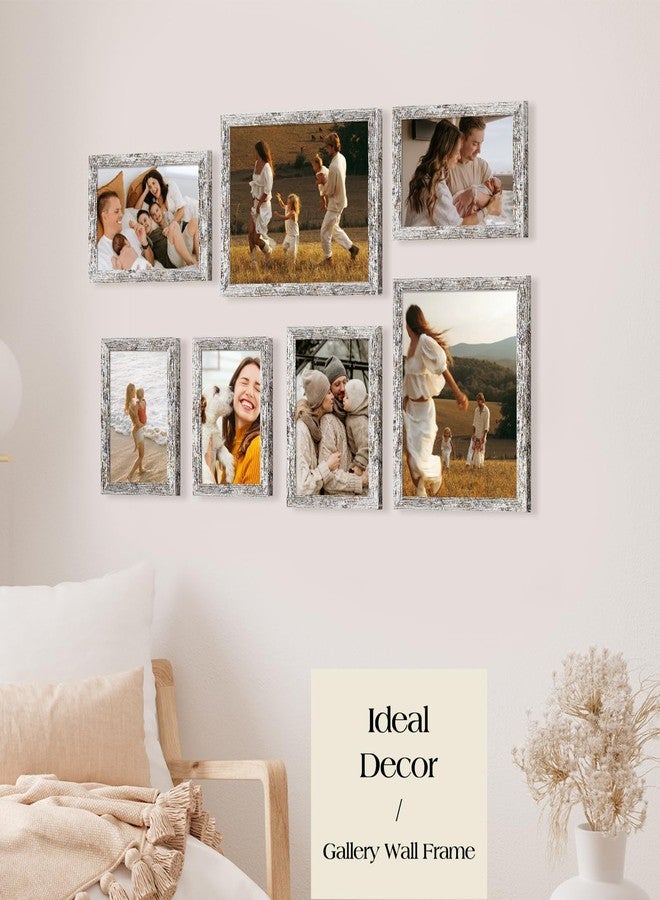 TWING 10 Pack Picture Frames Collage Wall Decor, Gallery Wall Rustic Picture Frame Set for Wall or Tabletop Display, Multi Sizes with Two 8x10, Four 5x7, and Four 4x6 Photo Frames - Image 2