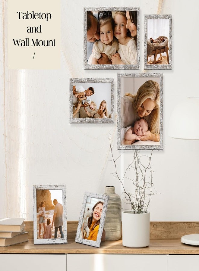 TWING 10 Pack Picture Frames Collage Wall Decor, Gallery Wall Rustic Picture Frame Set for Wall or Tabletop Display, Multi Sizes with Two 8x10, Four 5x7, and Four 4x6 Photo Frames - Image 3