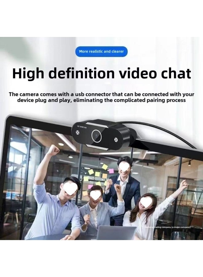 Home Desktop Computer Camera Live HD Camera Head Usb Notebook External Video Conference Friends-Color:Orange 2k★[automatic Focus + Built-in Microphone]  - Image 4