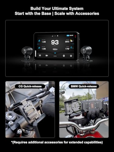 CHIGEE AIO-6 LTE 4G Motorcycle GPS Navigation with 6 inch Display, Smart Geo-Fence Security,SOS,2000nits,Motorcycle Carplay Android Auto, Real-time alerts, Electronic Fence, IP69 Waterproof - Image 5