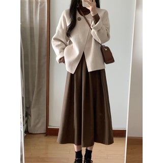 Spring Cape Wool Coat  Skirt Set for Women White woolen jacket [single piece] - pzsku/ZF013B641907F52B697DEZ/45/1746231533/4b40ce74-f93f-40db-8da4-87c204c66f87