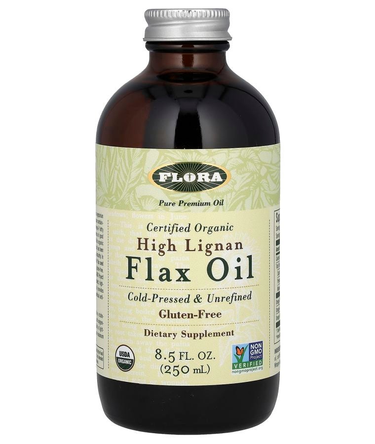 Certified Organic High Lignan Flax Oil 8.5 fl oz (250 ml)