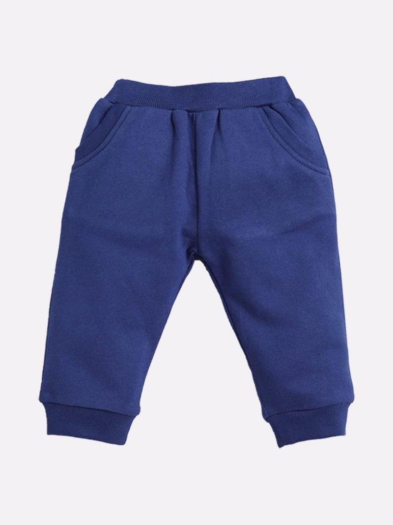 Baby Go Regular Fit Cotton Track Set for Kids - Navy - Image 5